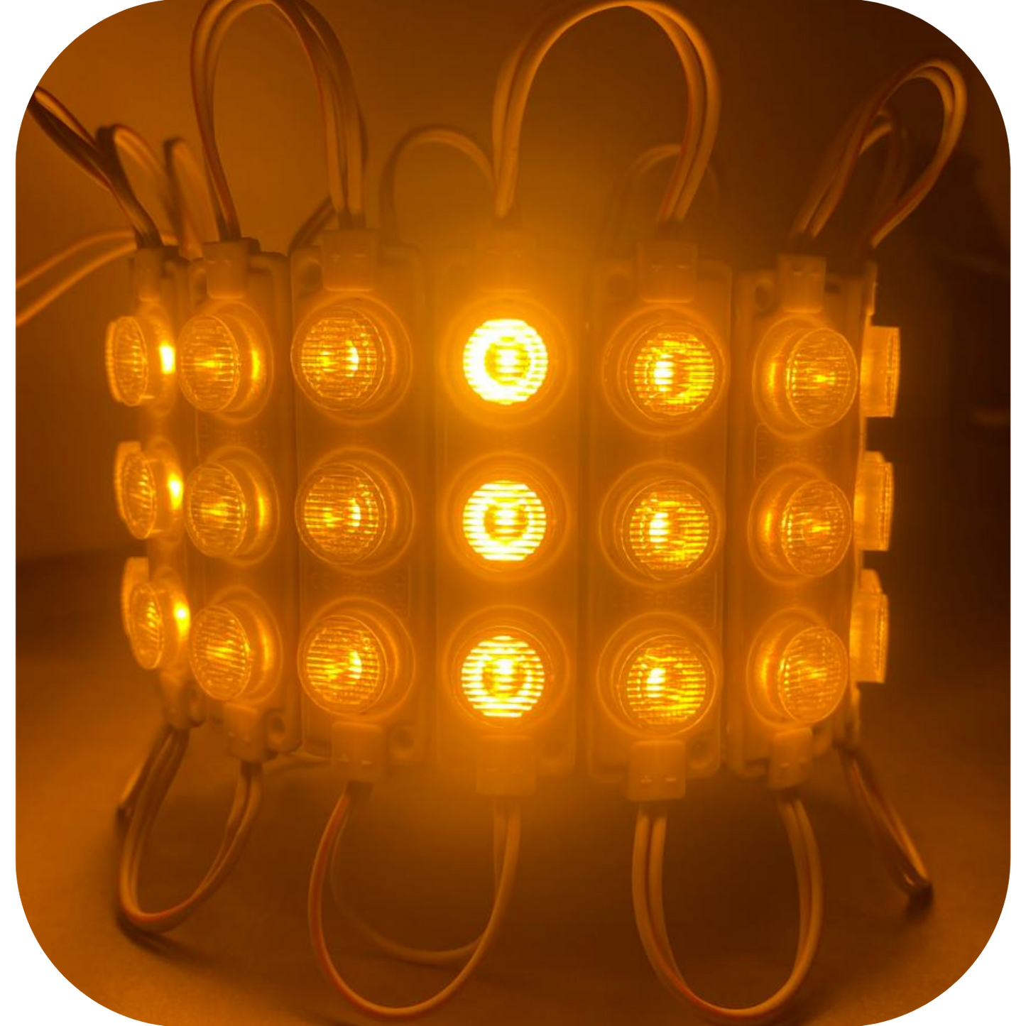 Módulos LED 3LED 3W 12V ó 24V Impermeables para Carros, Motos, Camiones, Buses y Avisos Luminosos – Colores Amarillo, Blanco, Rojo, Verde, Azul, Azul Ice, Morado y Rosado – Fácil Instalación