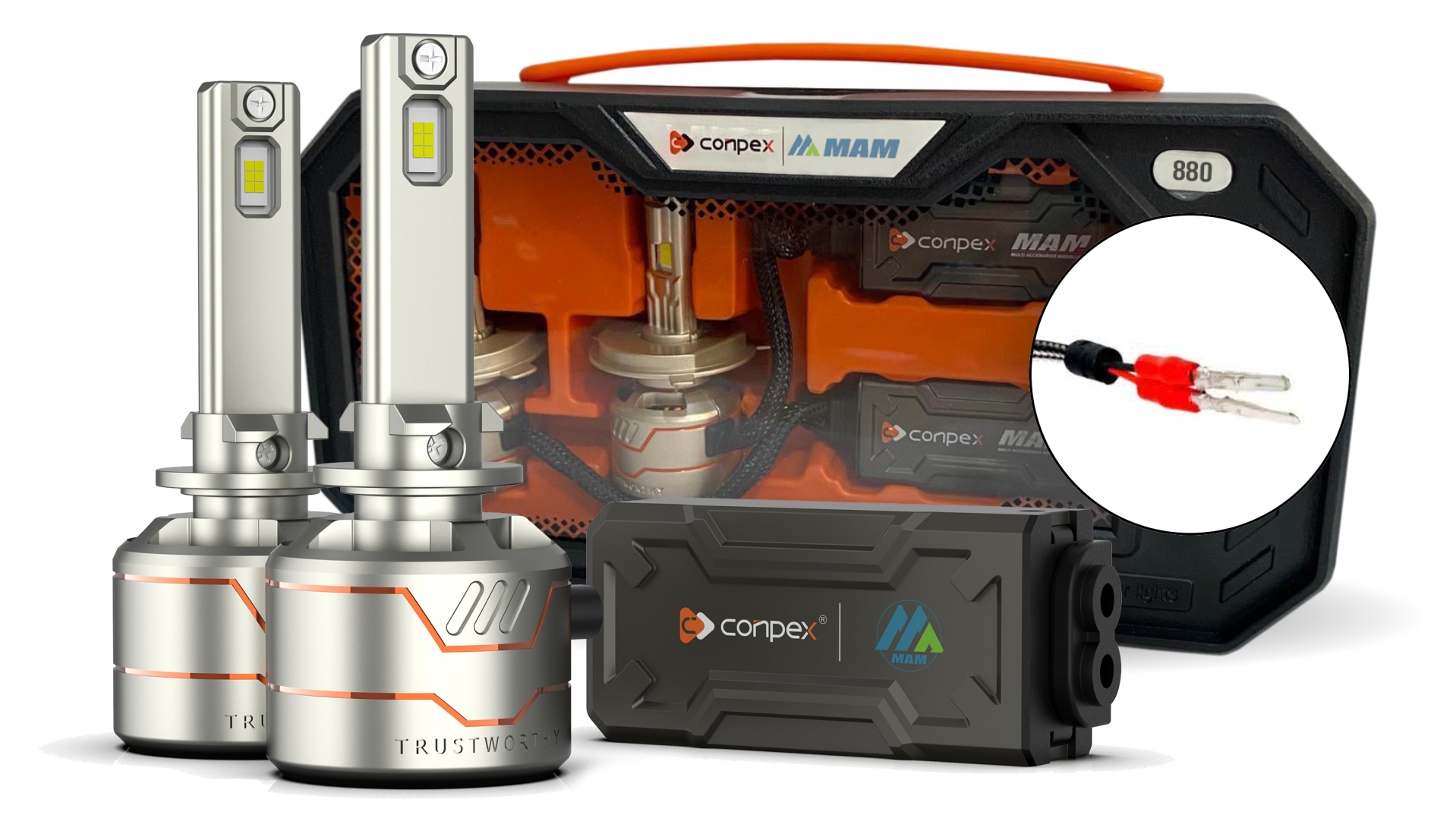 Bombillos LED X8 para Farolas | Luz Blanca, Enfriamiento Avanzado, 12V-60V Farolas LED Automotrices X8 | Bombillos 6000K, Canbus, Fácil Instalación