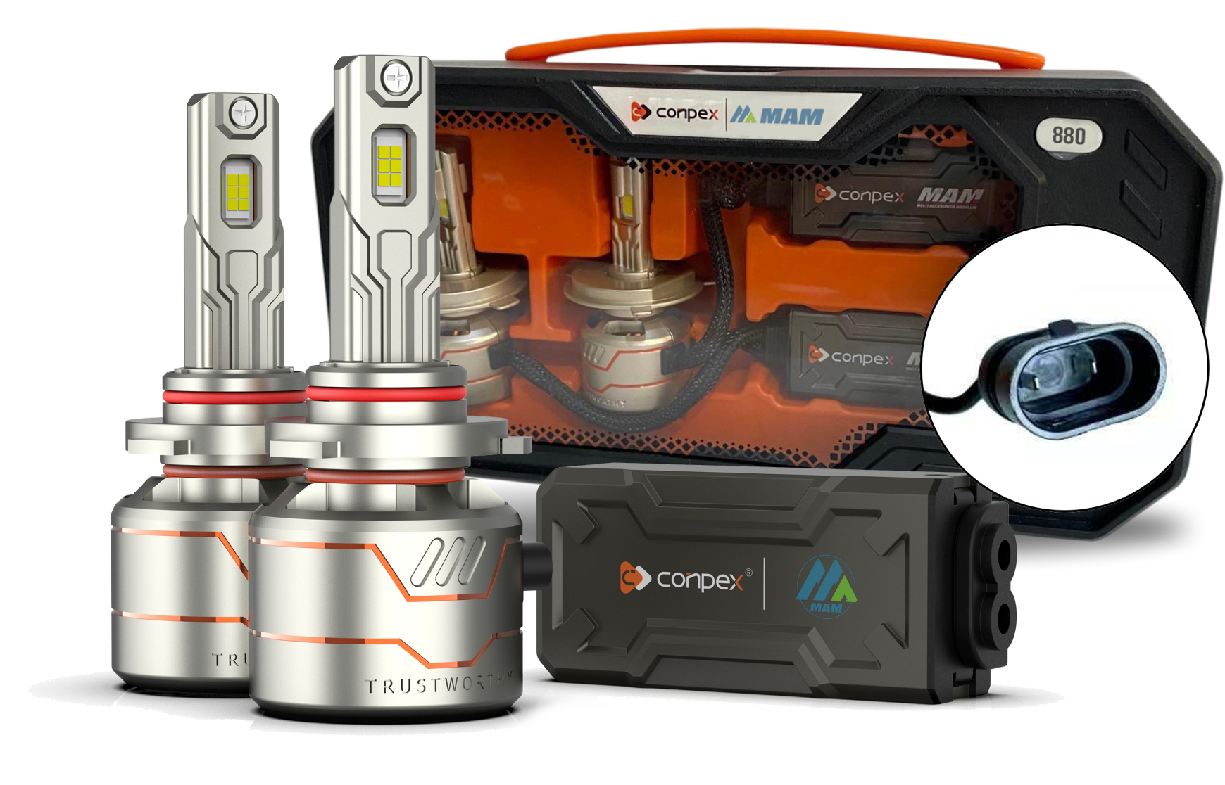 Bombillos LED X8 para Farolas | Luz Blanca, Enfriamiento Avanzado, 12V-60V Farolas LED Automotrices X8 | Bombillos 6000K, Canbus, Fácil Instalación