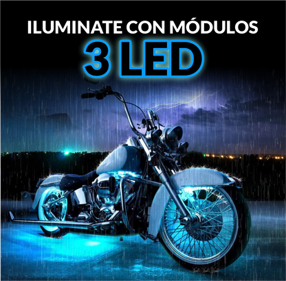 Módulos LED 3LED 3W 12V ó 24V Impermeables para Carros, Motos, Camiones, Buses y Avisos Luminosos – Colores Amarillo, Blanco, Rojo, Verde, Azul, Azul Ice, Morado y Rosado – Fácil Instalación
