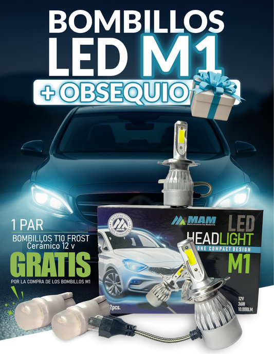 💡 Bombillos LED M1 para Carro – 10.000 Lúmenes, 12V /