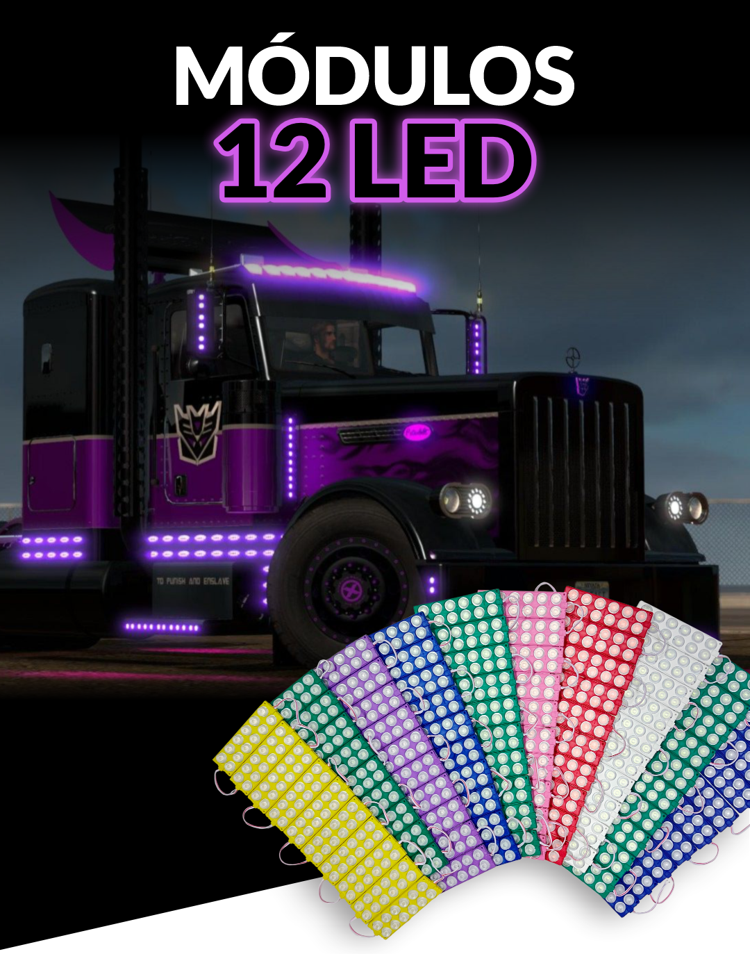 Módulos 12 Led Perlas 3030 Súper Brillante 12W 12V/24V Letreros, Avisos, Carros, Motos, Camiones, Barcos y Hogar –  360LM, 140°, 50.000h, Alta Potencia, Resistente, Fácil Instalación, Publicidad y Decoración