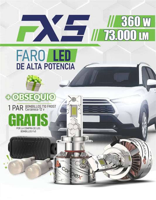 Faro LED FX5 Alta Potencia 360W 73.000 Lúmenes Reales | IP68 CANBUS | Luz LED para Moto, Carro, Camioneta, Camión y Bus | 12V / 24V | No Encandila | Garantía 1 Año | MAM Multi Accesorios Medellín